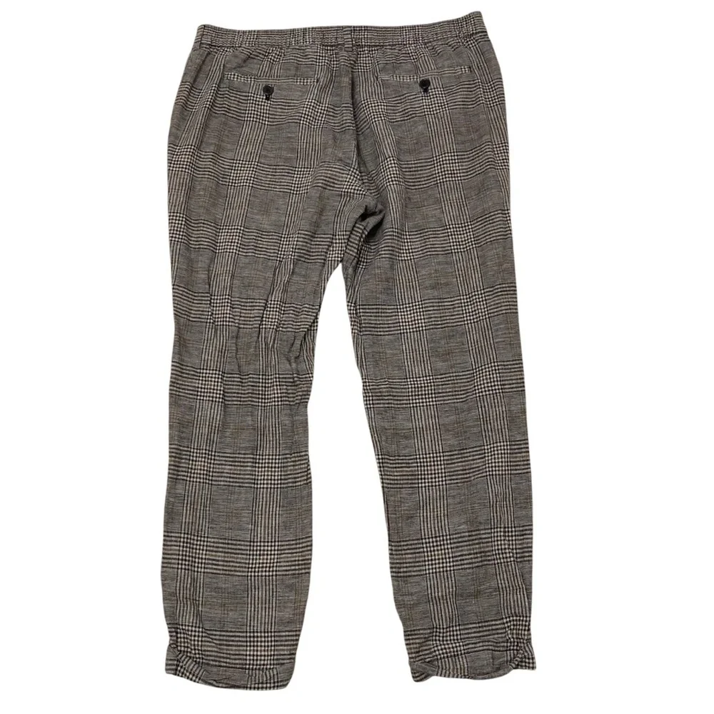 3/$20 H&M Linen Blend Skinny Fit Cropped Plaid Pants Autumn Business Women’s 34